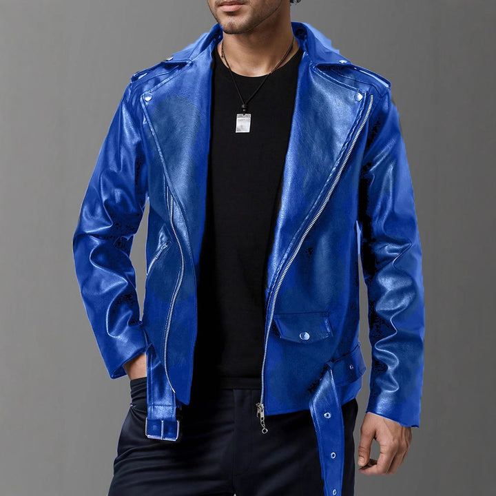 Stylish biker jacket for men in genuine leather Lune London