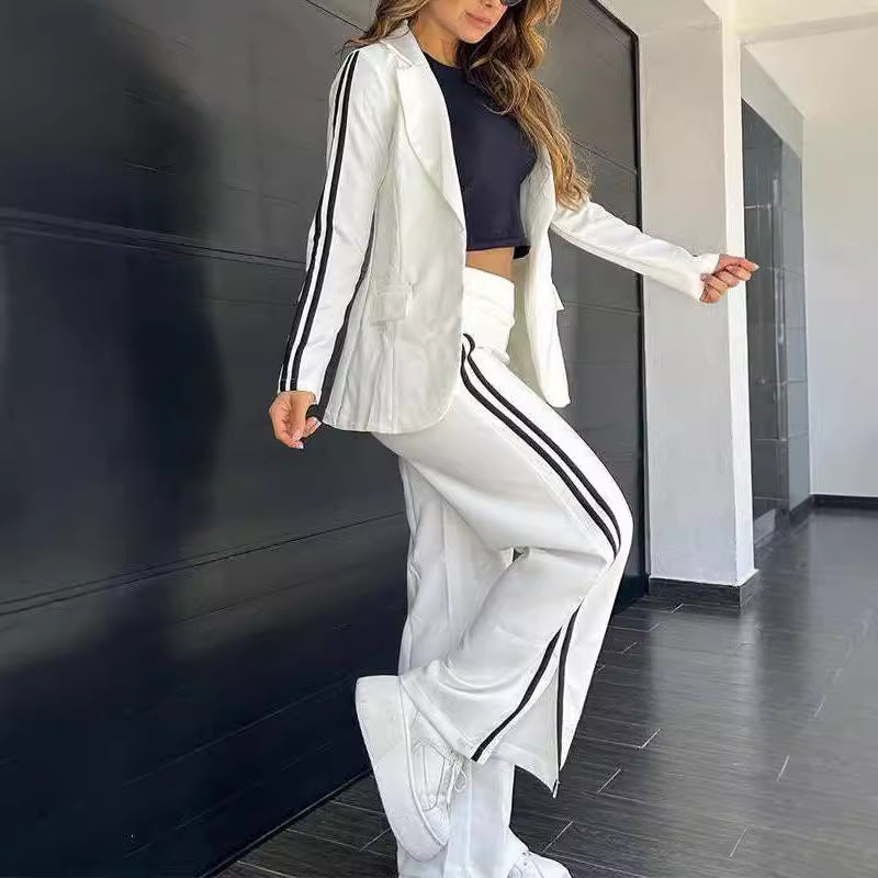Elegant women's blazer set with wide trousers Lune London