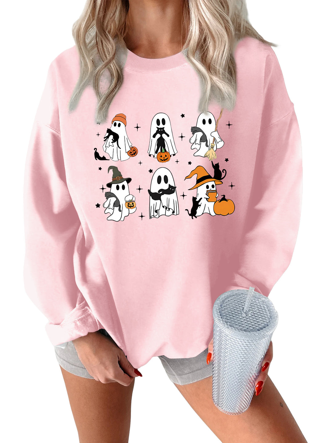 Sweatshirt pour femmes avec motif d'horreur créatif Chic & Stil