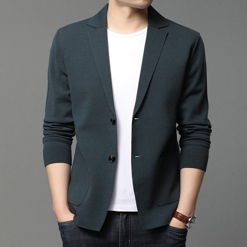 Men's knit blazer with stylish button details and practical pockets Lune London