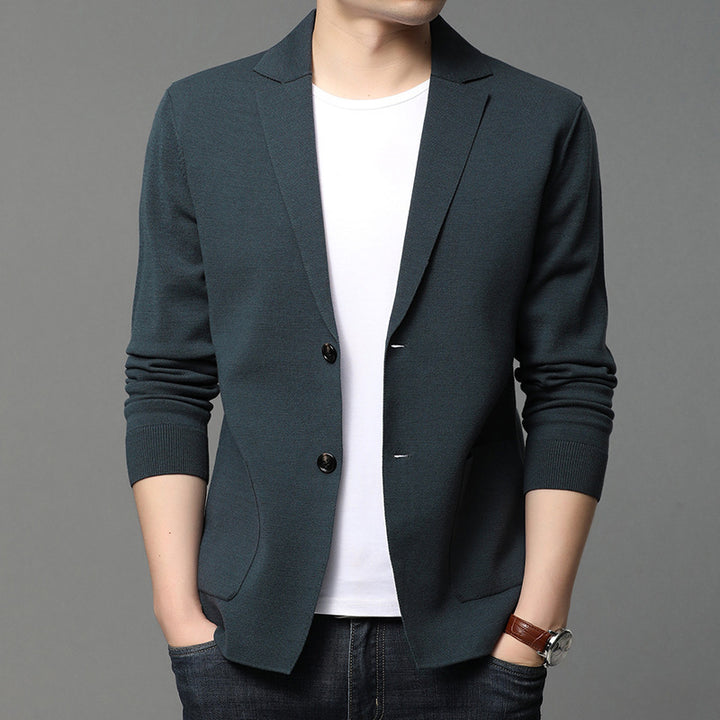 Men's knit blazer with stylish button details and practical pockets Lune London