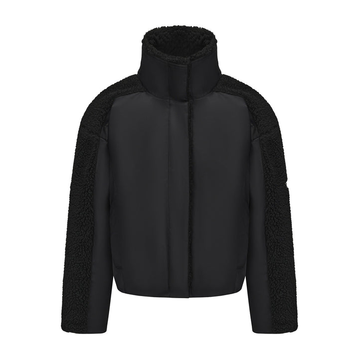 Ladies transitional jacket with fleece details and high collar Lune London