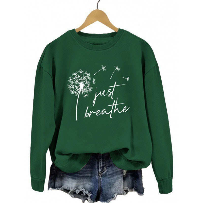 Sweat à capuche pour femmes avec motif de pissenlit inspirant Chic & Stil