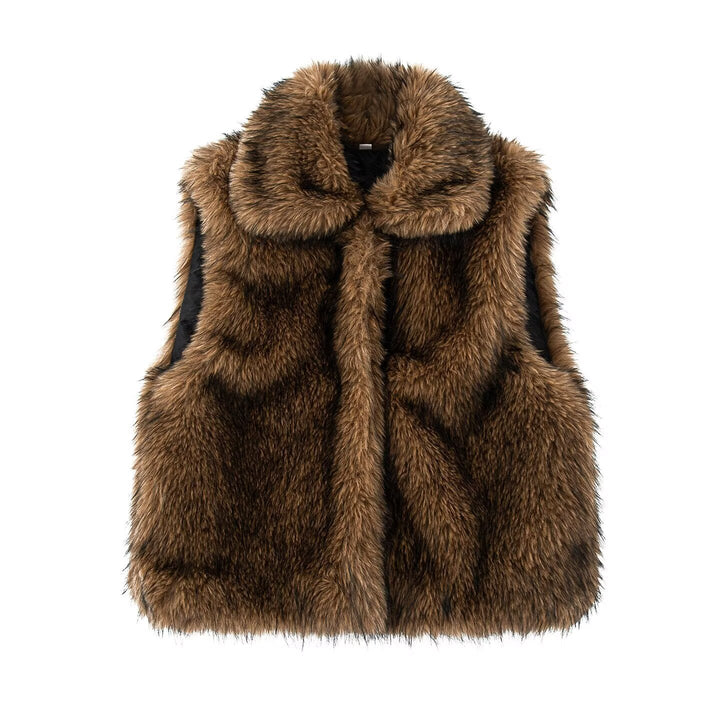 Ladies' comfortable faux fur gilet Lune London