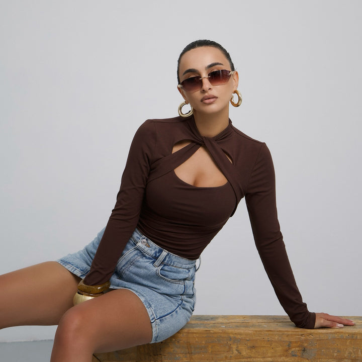 Long sleeve body for women with an innovative cut-out design Lune London