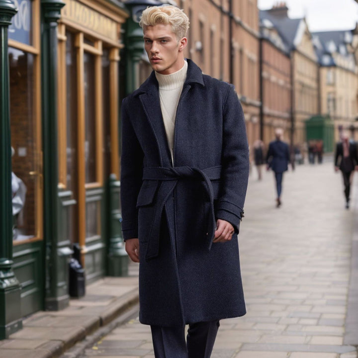 Elegant wool peacoat for men Lune London