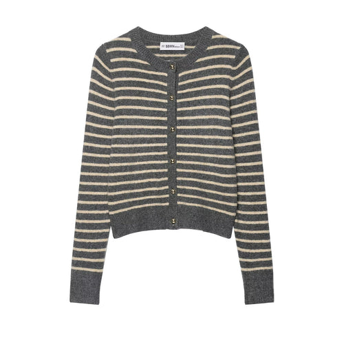 Gilet en cachemire rayé pour femmes Chic & Stil