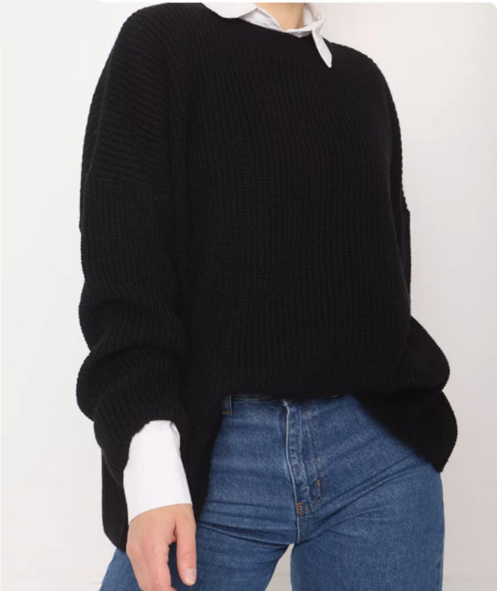Women’s casual chunky knit sweater with wide sleeves and a modern cut Lune London