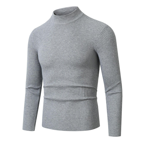 Men's turtleneck sweater with fine ribbed structure Lune London