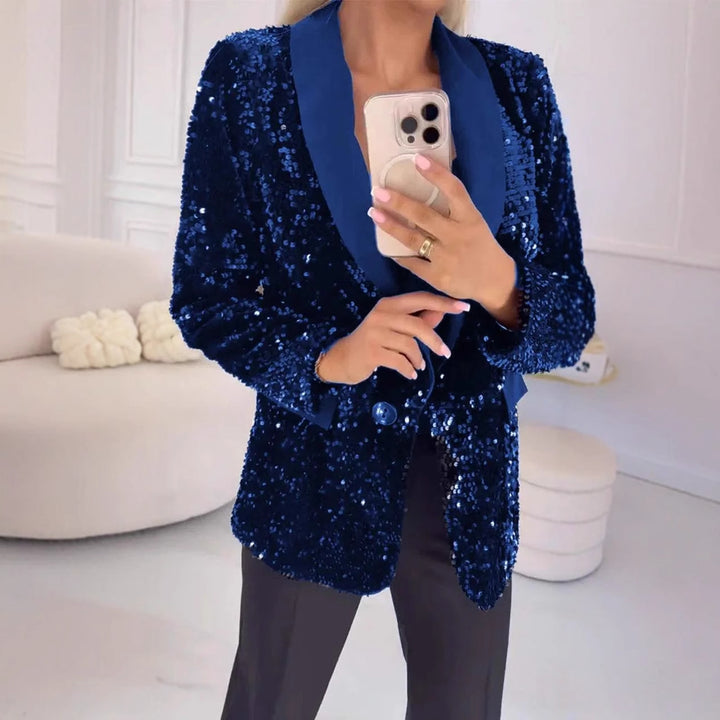 Ladies Shimmering Blazer Lune London