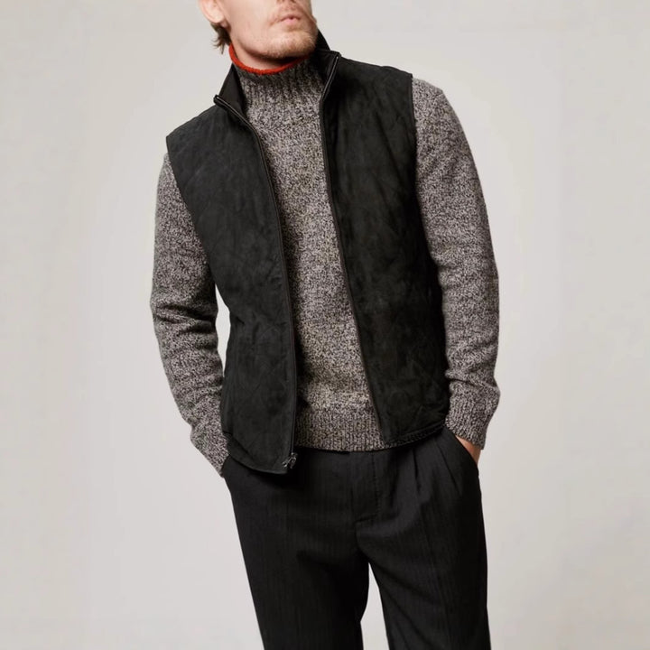Heated vests for men with high collar Lune London