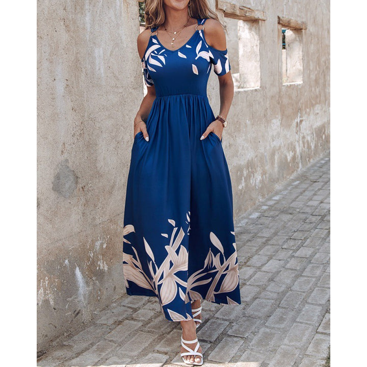 Women Maxi Dress Flowers Off-Shoulder Lune London