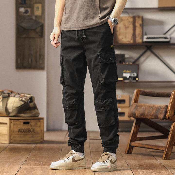 Pantalon cargo confortable pour hommes avec poignets élastiques Lune London