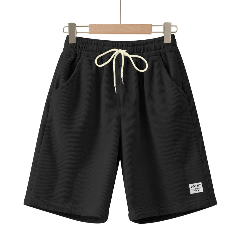 Casual shorts for men in lightweight ribbed fabric with adjustable waist Lune London