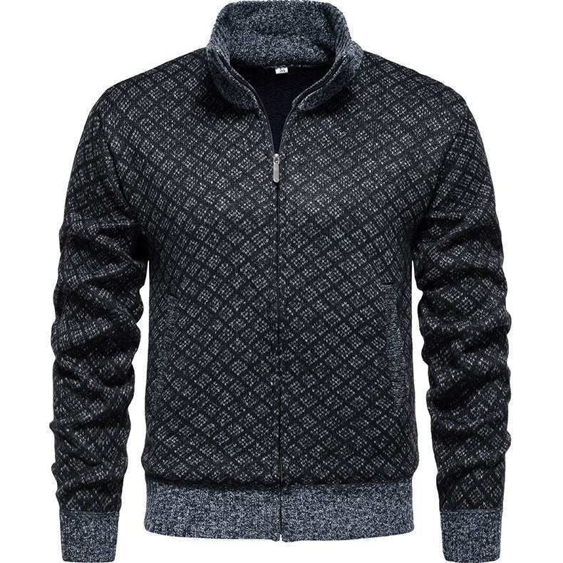 Quilted zip sweatshirt jacket for men Lune London