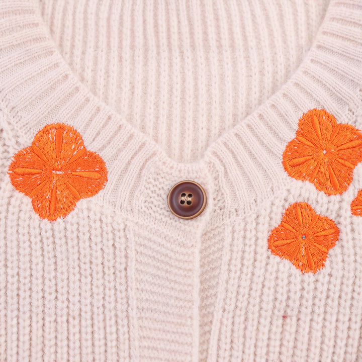 Women's vest with carefully crafted floral embroidery Lune London