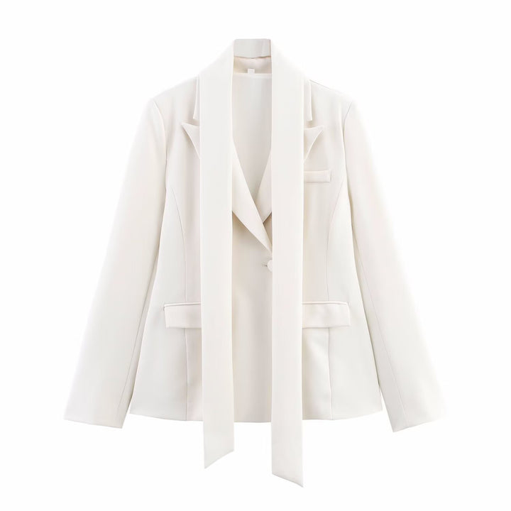 Ladies elegant blazer with removable scarf Lune London