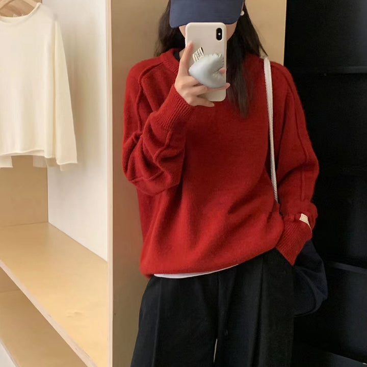 Ladies large knit sweater with loose fit and soft texture Lune London