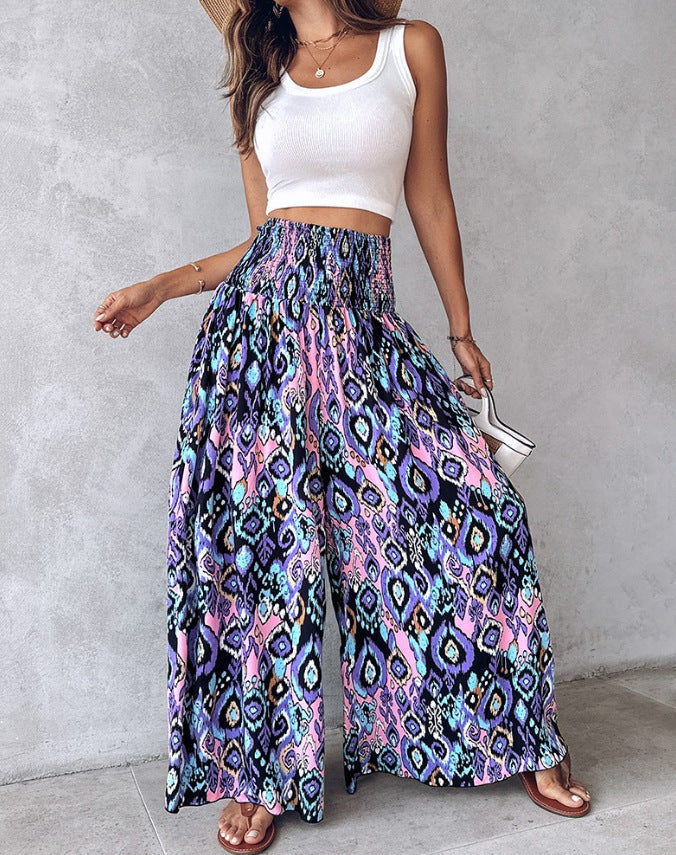Chic and stylish women's Palazzo pants with tropical print