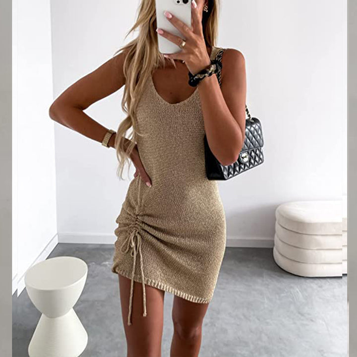 Robe tricotée pour femmes avec waistband ajustable Chic & Stil