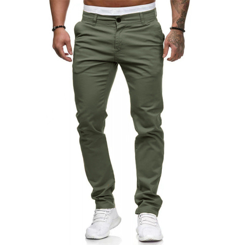 Slim fit chino pants for men with elastic waistband Lune London