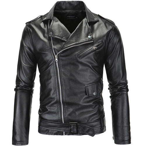 Stylish biker jacket for men in high-quality faux leather Lune London