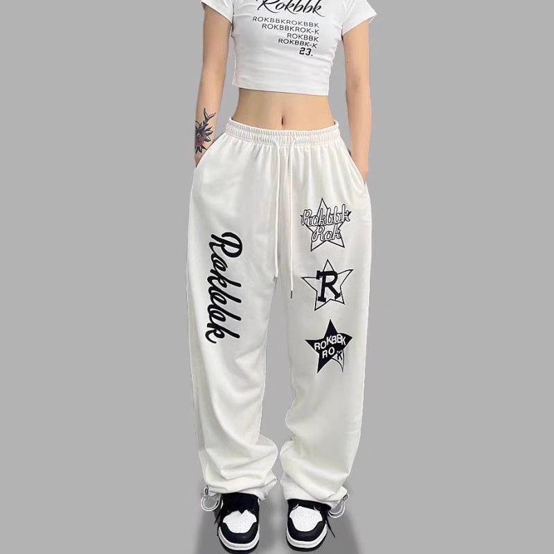 Women Chic Leisure Pants with Eye-Catching Graphics Chic & Stil