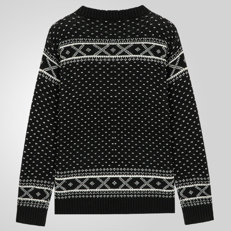 Men's Sweater with Classic Norwegian Pattern Lune London
