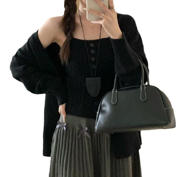 Ensemble en tricot pour femmes avec patte de boutonnage et design décontracté Chic & Stil