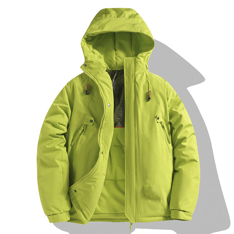 Functional jacket for men with adjustable hood and insulated lining Lune London