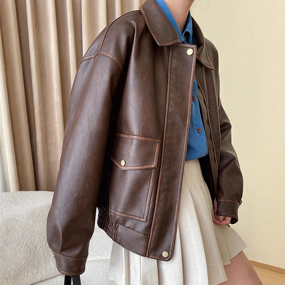 Veste féminine élégante en faux cuir de haute qualité Chic & Stil