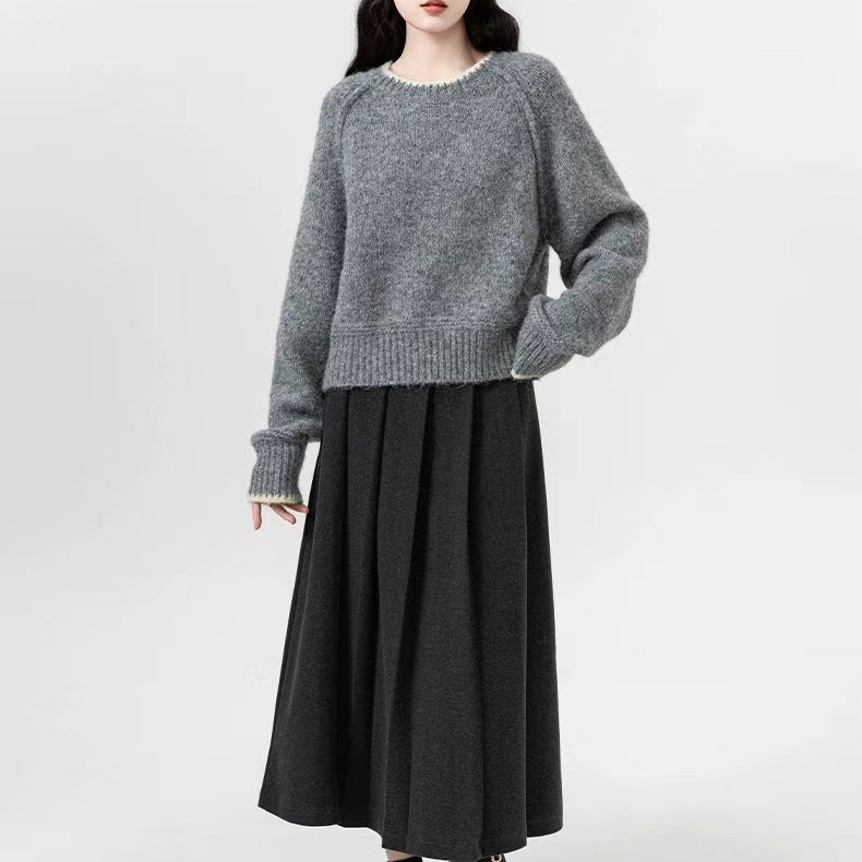Ladies Soft Knit Sweater with Loose Fit and Long Sleeves Lune London
