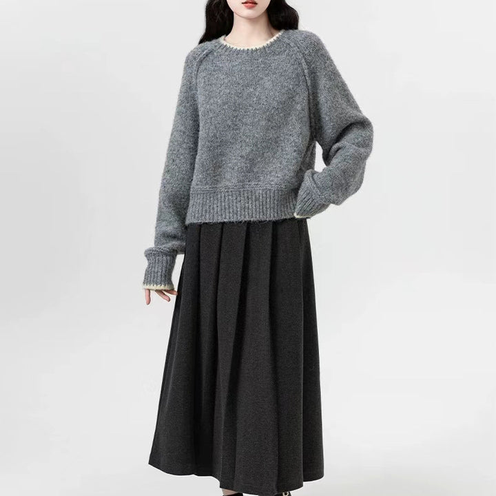 Ladies Soft Knit Sweater with Loose Fit and Long Sleeves Lune London