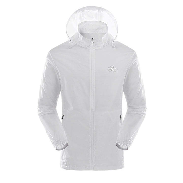 Lightweight outdoor jacket for men with adjustable hood collar Lune London