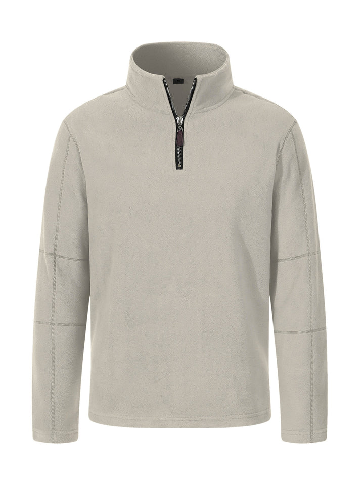 Men's fleece jacket with high collar and practical zipper Lune London
