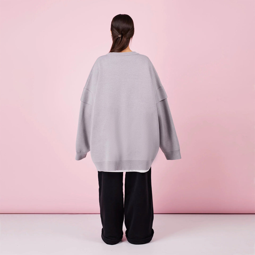 Lady Sweatshirt with creative duck pattern and casual cut Lune London