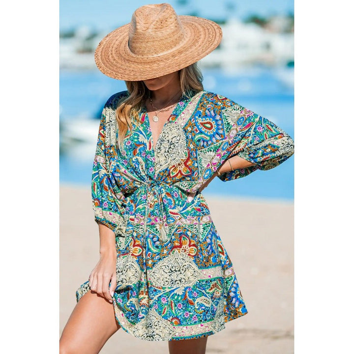 Chic Bohemian Tie Beach Dress for Women