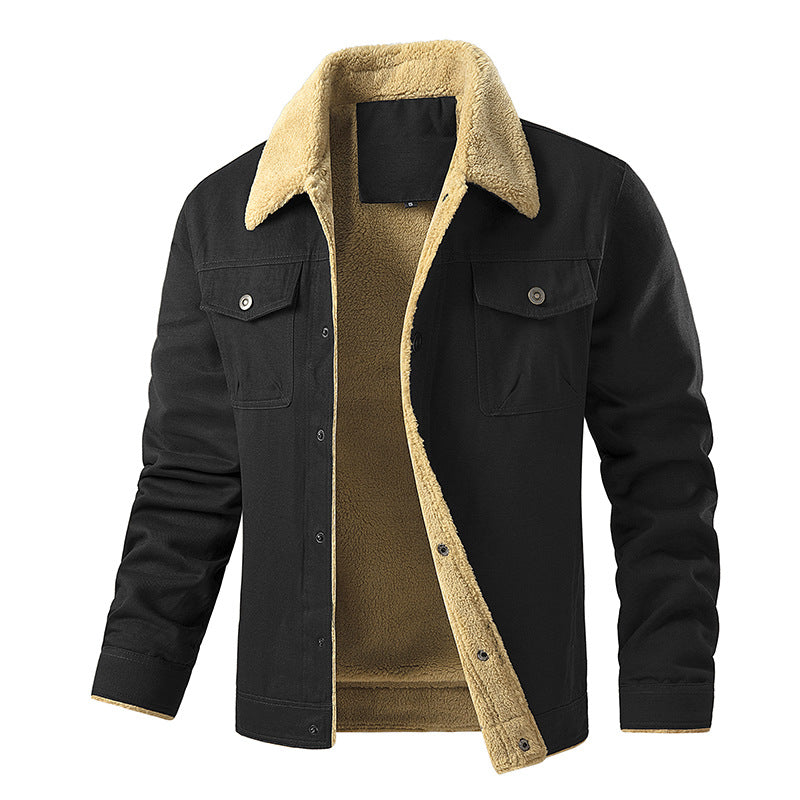 Robust utility jacket for men with warm fleece lining Lune London