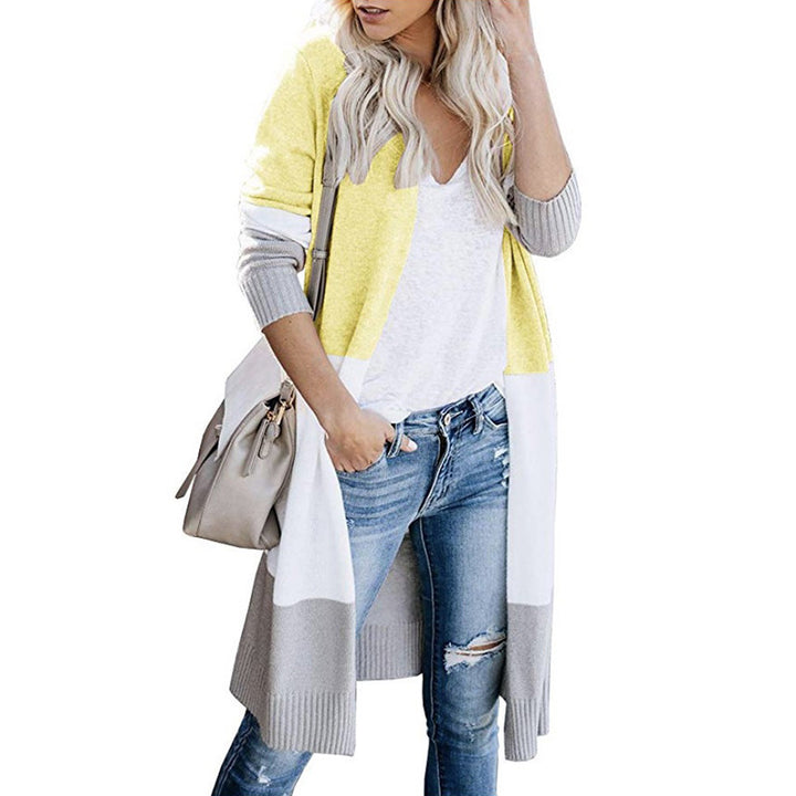 Women's knit coat with colorful details Lune London