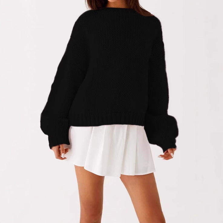 Ladies Comfortable and Stylish Oversized Sweater with Structured Knit Lune London