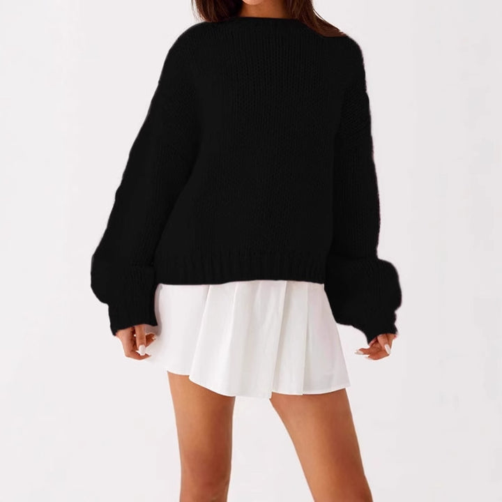 Ladies Comfortable and Stylish Oversized Sweater with Structured Knit Lune London