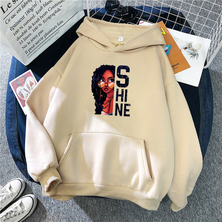 Women's hoodie with creative female design Chic & Stil