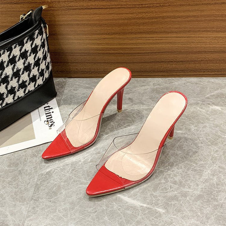 Women's Transparent Mules with Elegant Heel and Seductive Design Chic und Stil