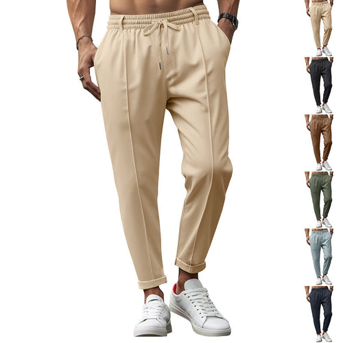 Men's fashionable sports pants with elastic waistband and practical welt pockets Lune London