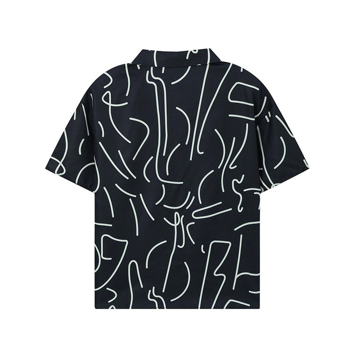 Women's Casual Cut Pajama Set with Abstract Pattern Lune London