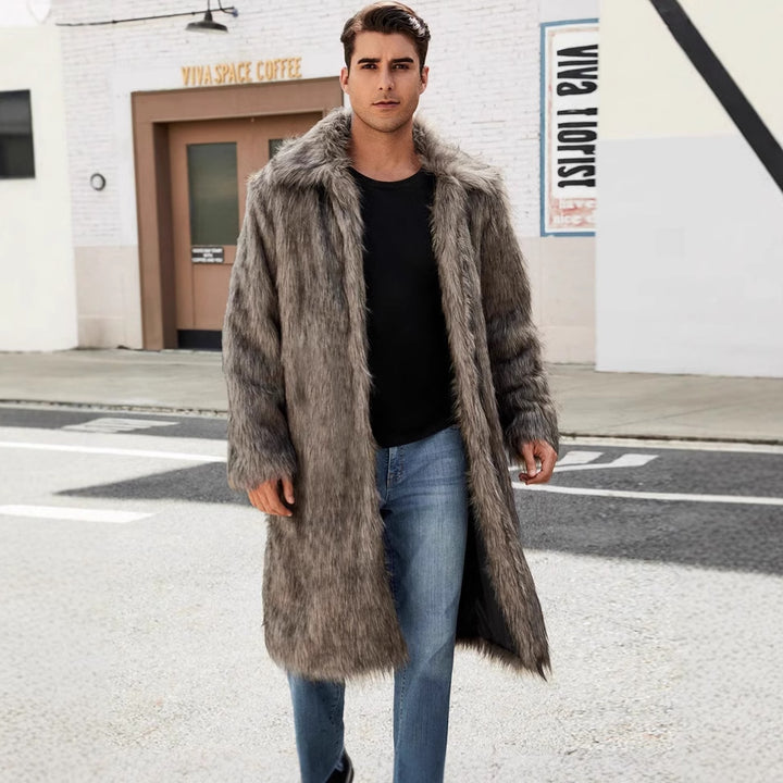 Men's Elegant Faux Fur Coat Lune London