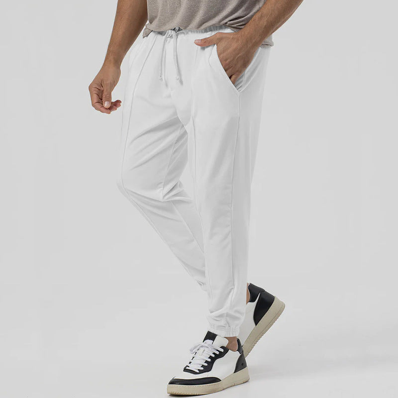 Casual men's jogger pants with elastic waistband and practical side pockets Lune London