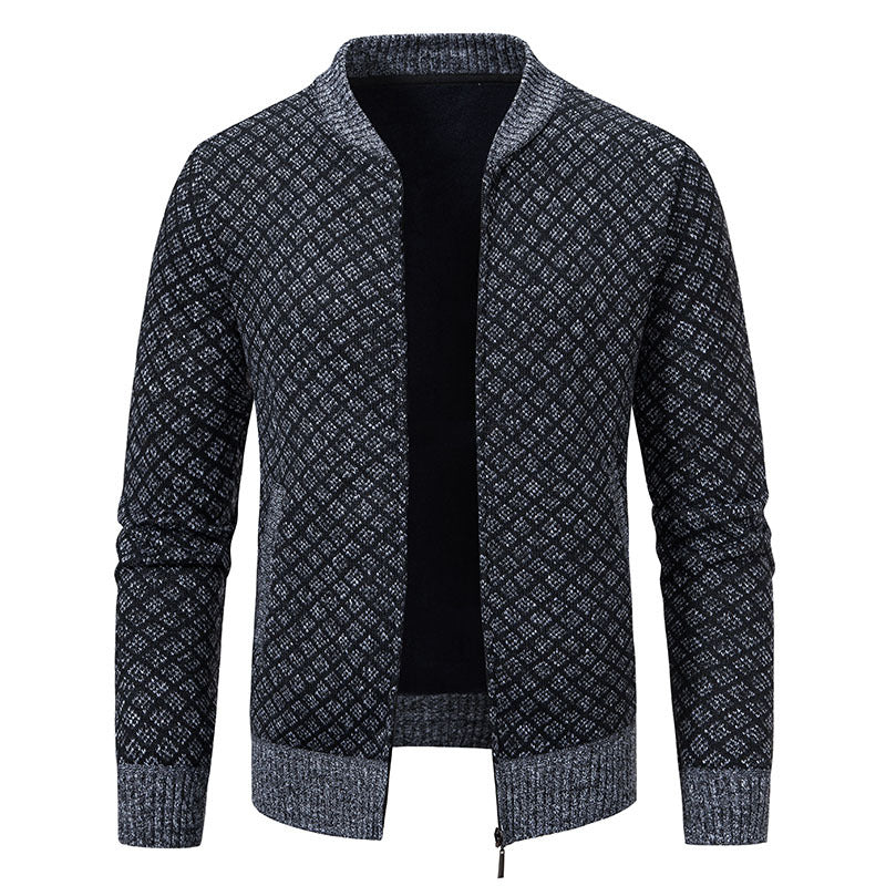 Lune London | Men's cardigan with modern zip closure and textured design