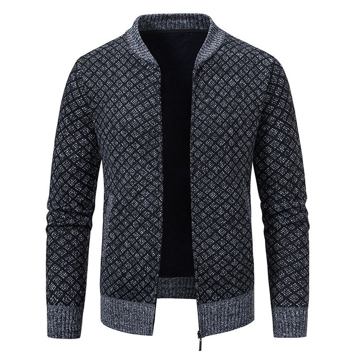 Lune London | Men's cardigan with modern zip closure and textured design