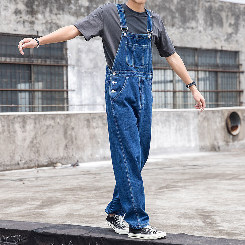 Men's Denim Overalls Loose
